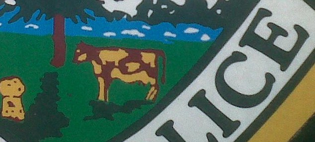 L’emblème de la police de l’État du Vermont détourné